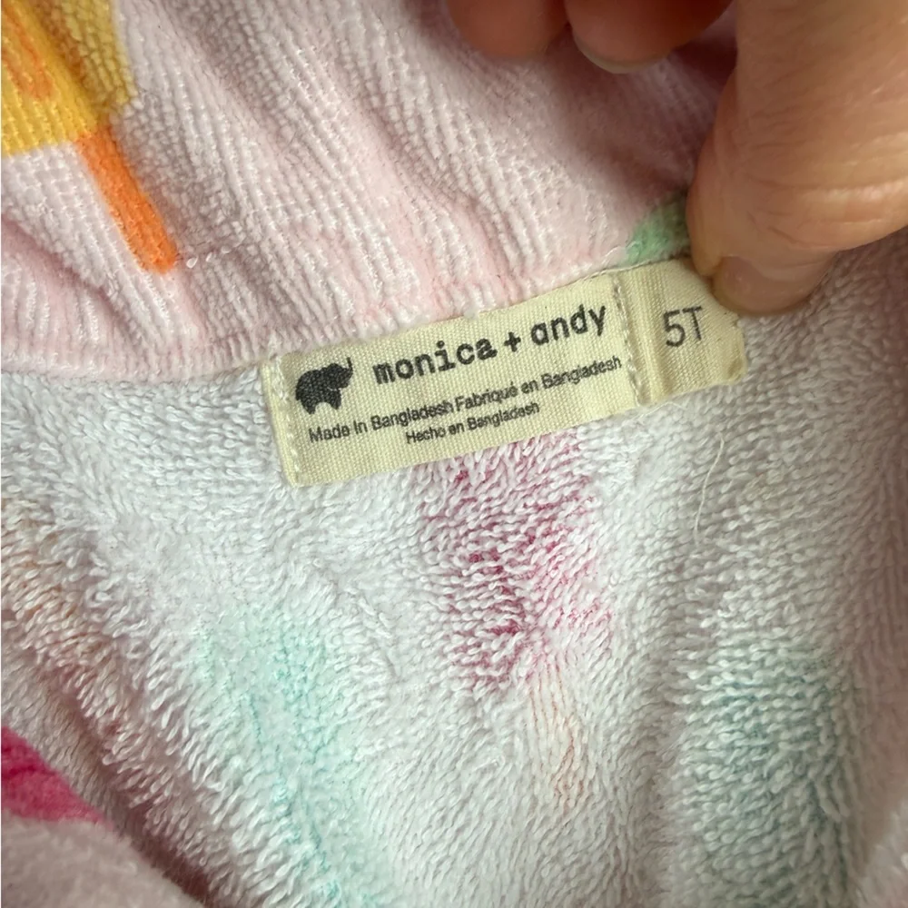 Organic cotton Monica & Andy swimsuit cover up dress size 5T, popsicle print - Picture 4 of 6